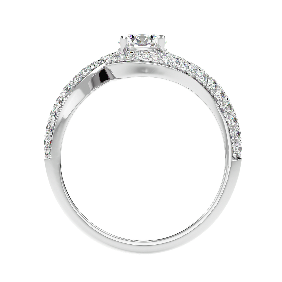 Swirl Bypass Diamond Ring