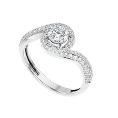 Swirl Bypass Diamond Ring
