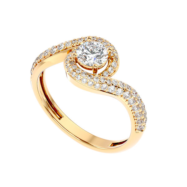 Swirl Bypass Diamond Ring
