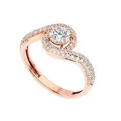Swirl Bypass Diamond Ring