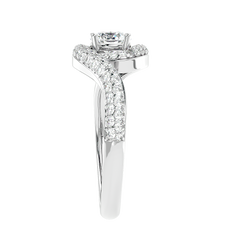 Swirl Bypass Diamond Ring