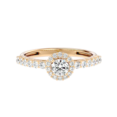 Classic Halo Pave Diamond Ring