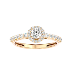 Classic Halo Pave Diamond Ring