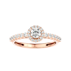 Classic Halo Pave Diamond Ring