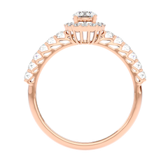 Classic Halo Pave Diamond Ring