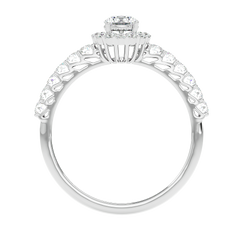 Classic Halo Pave Diamond Ring