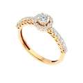 Classic Halo Pave Diamond Ring