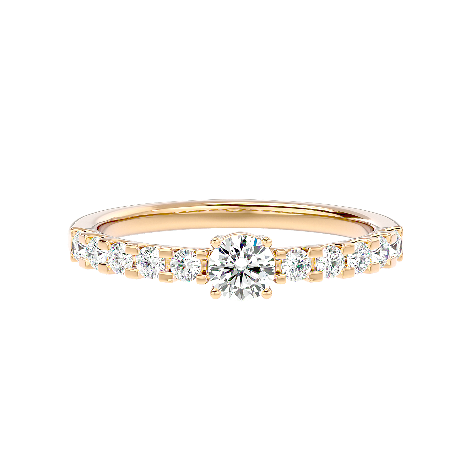 Graduated Side Stone Diamond Ring