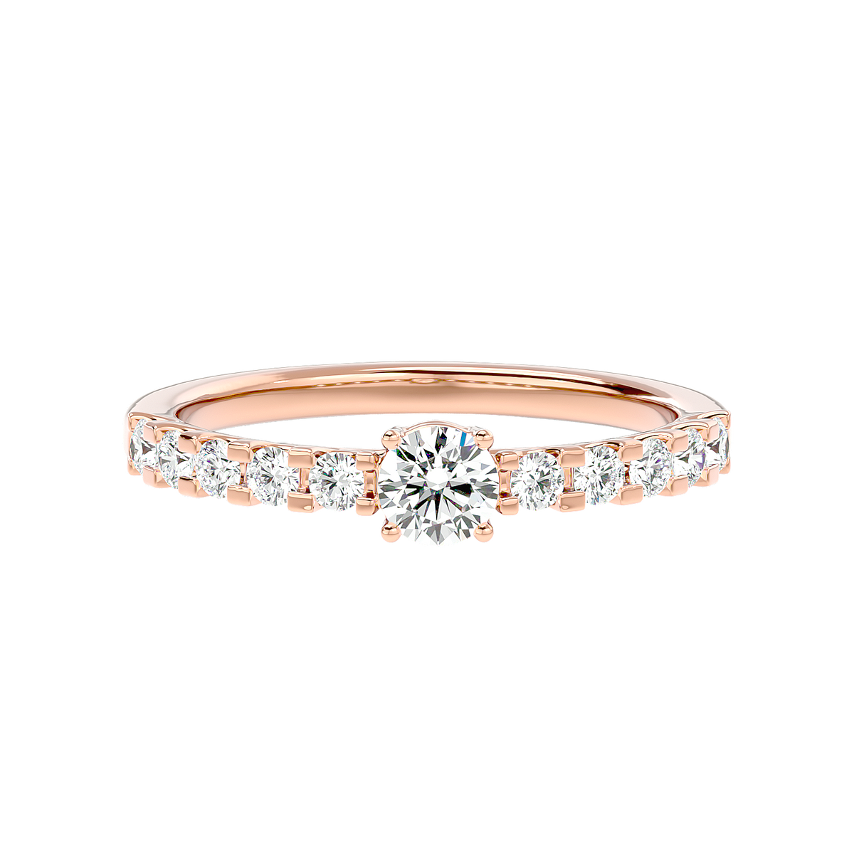 Graduated Side Stone Diamond Ring