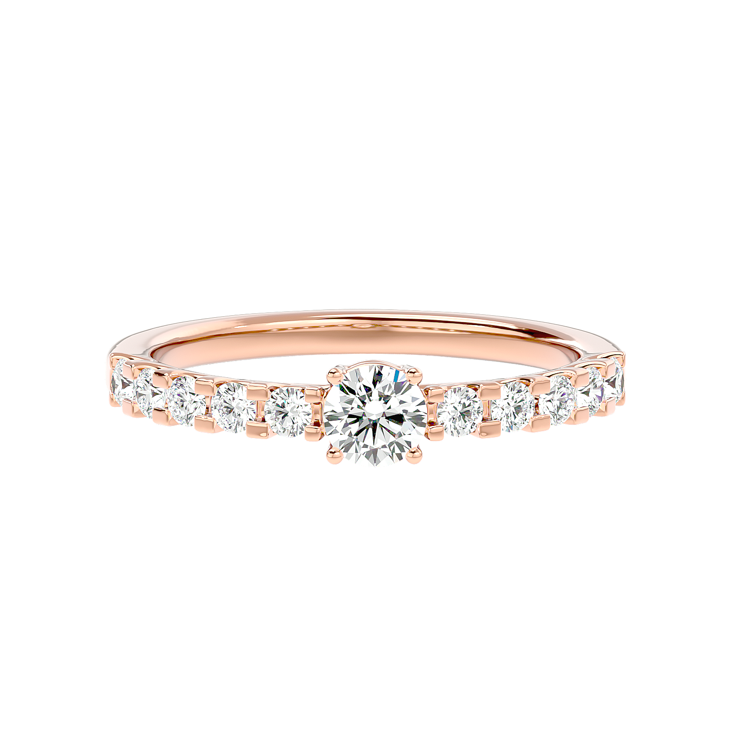 Graduated Side Stone Diamond Ring