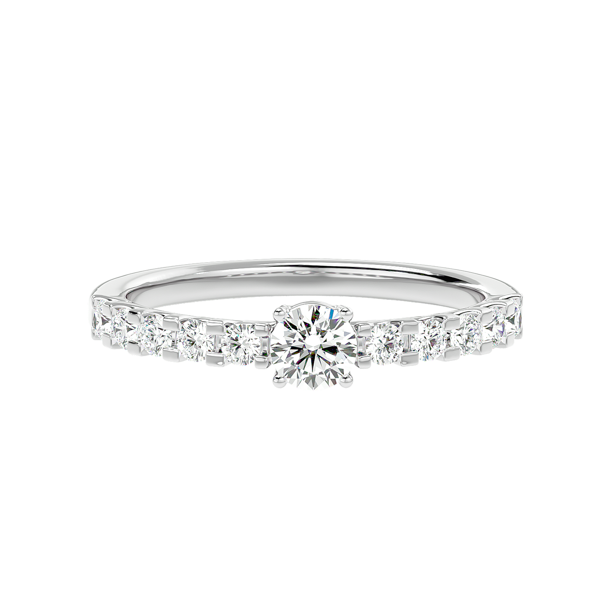 Graduated Side Stone Diamond Ring