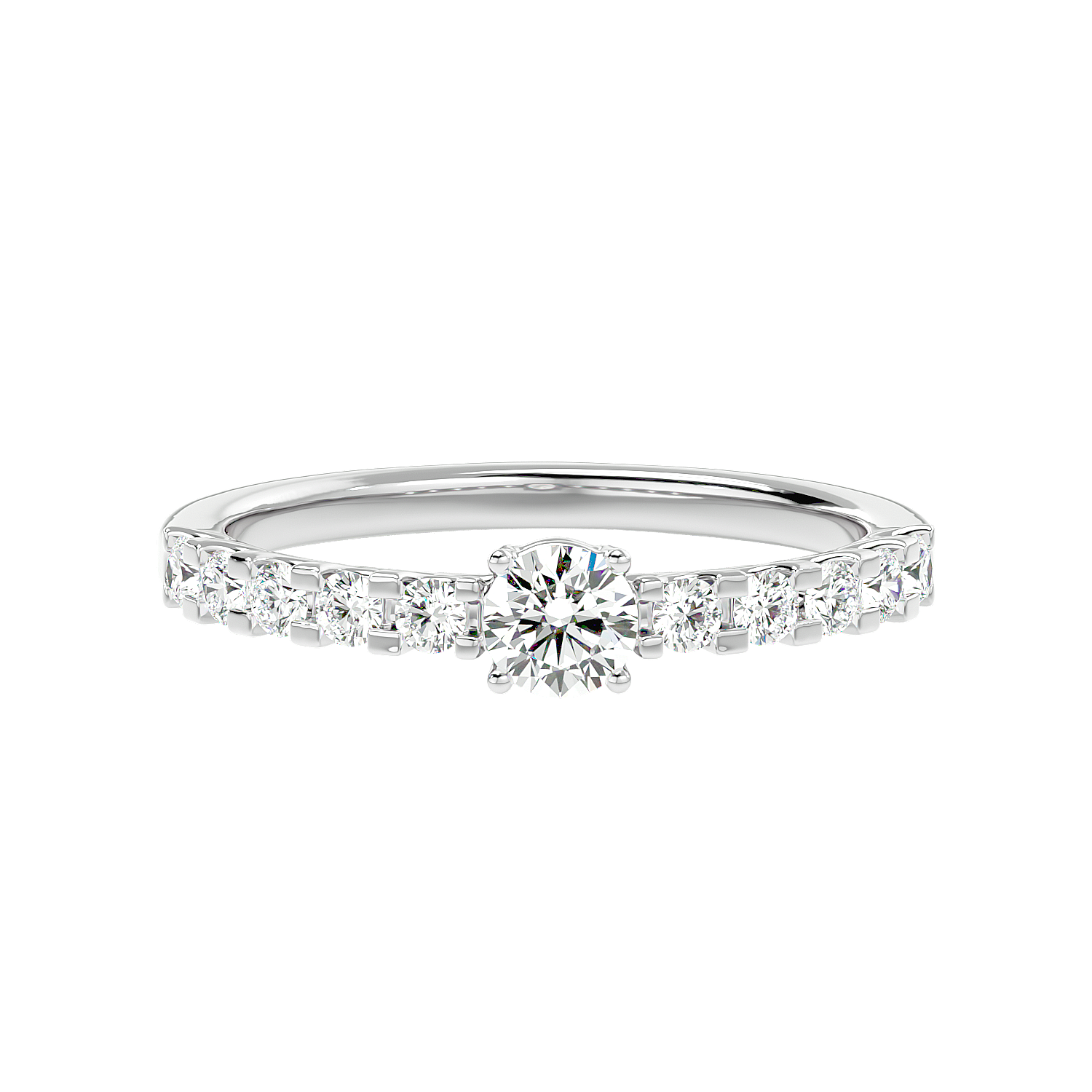 Graduated Side Stone Diamond Ring