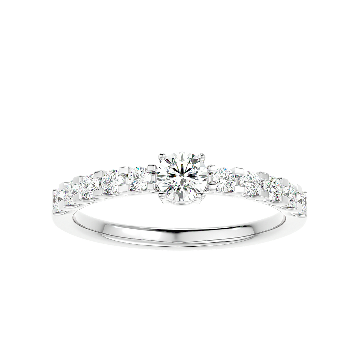 Graduated Side Stone Diamond Ring