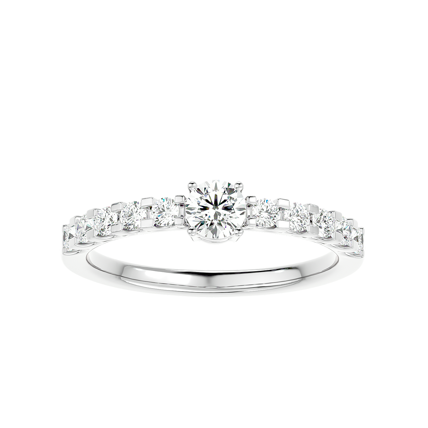 Graduated Side Stone Diamond Ring