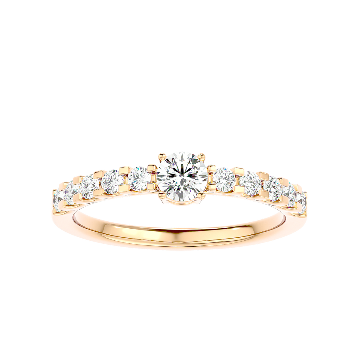 Graduated Side Stone Diamond Ring
