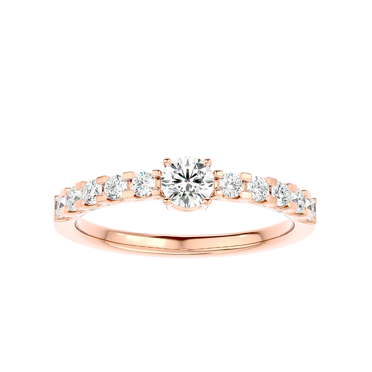 Graduated Side Stone Diamond Ring