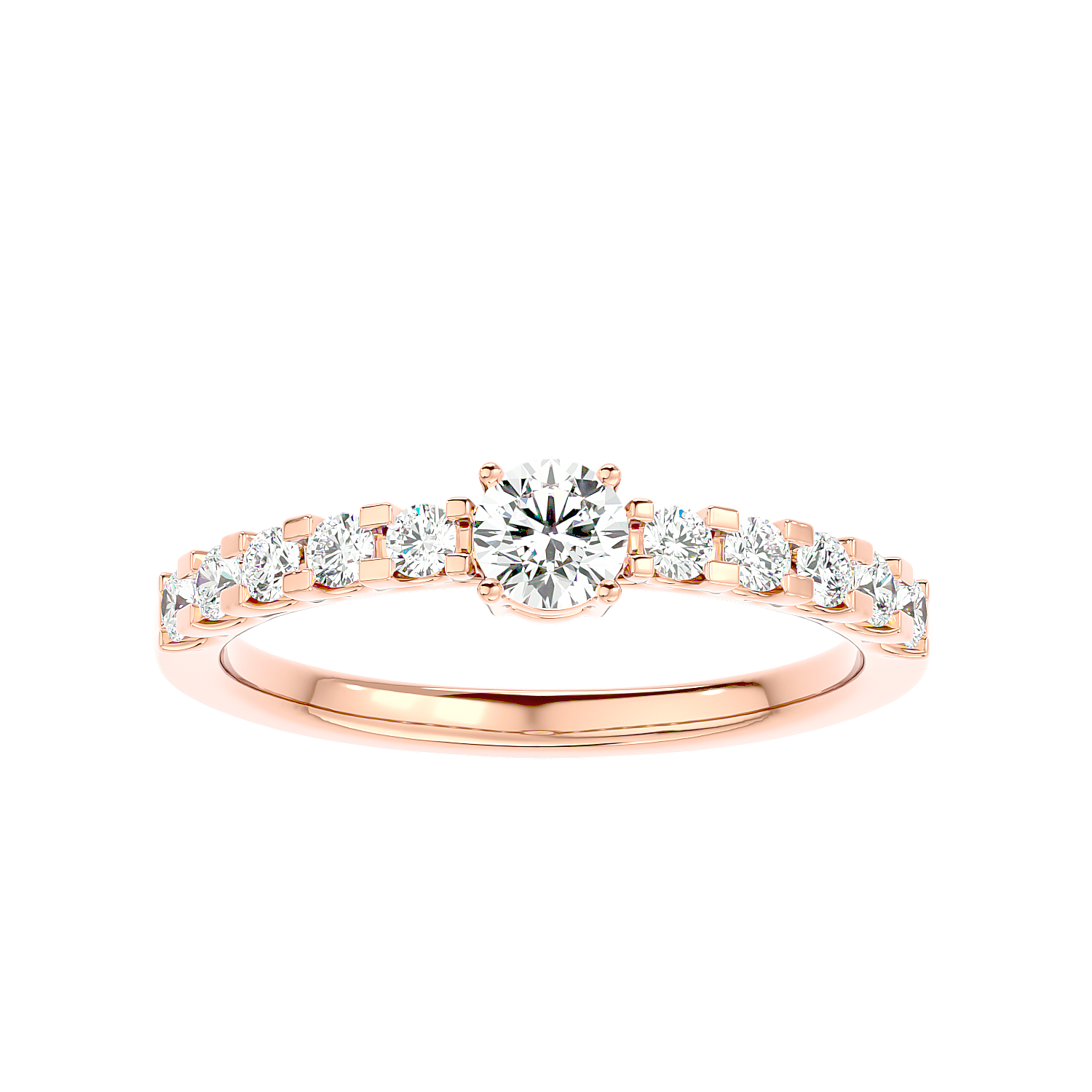 Graduated Side Stone Diamond Ring