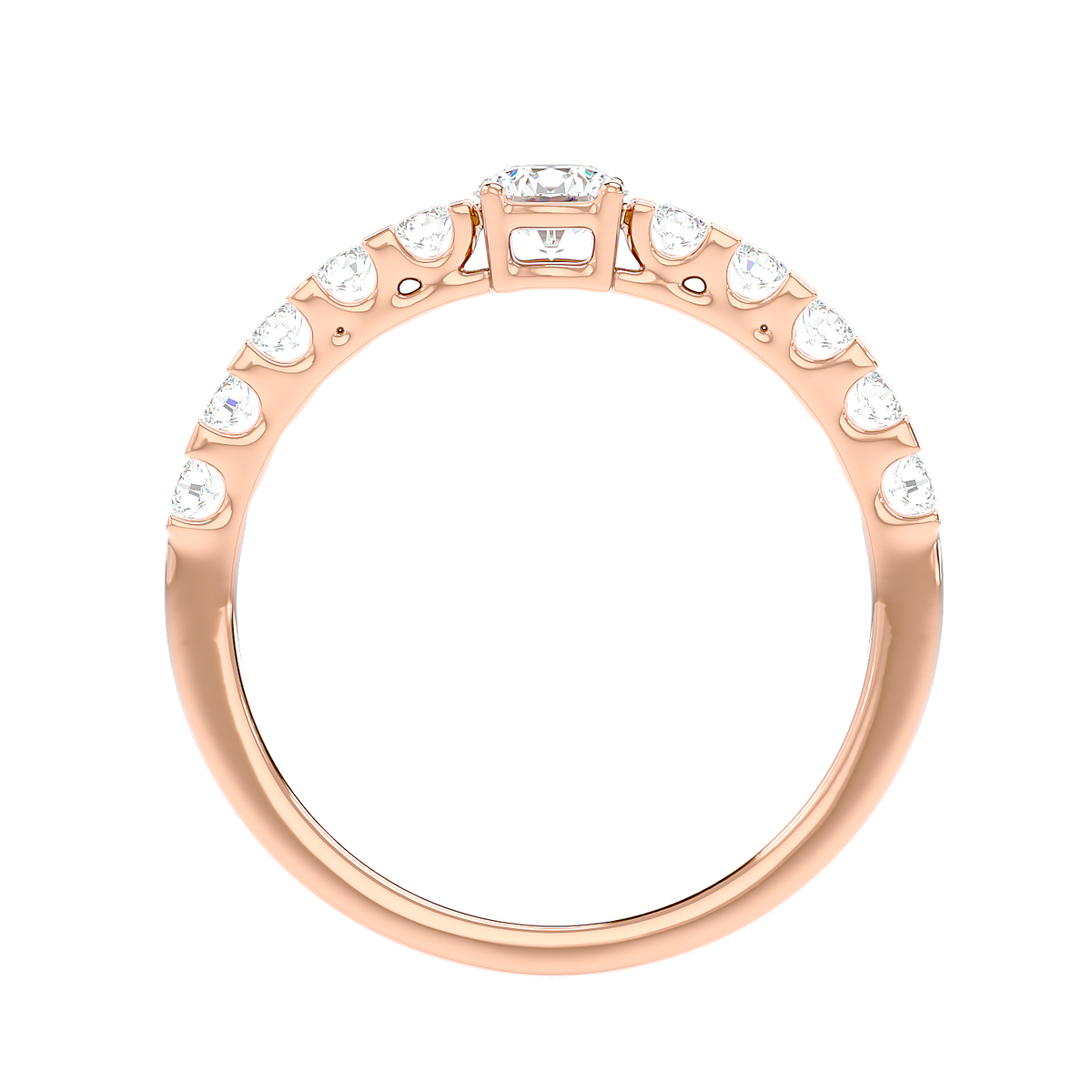 Graduated Side Stone Diamond Ring