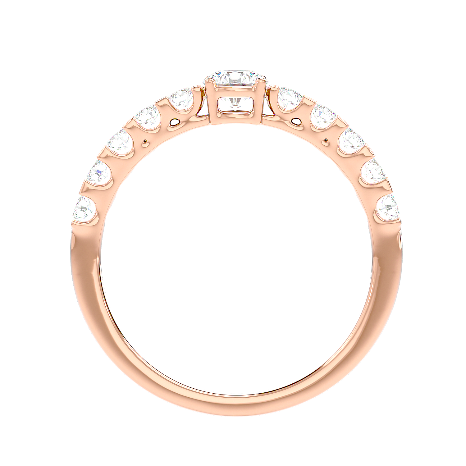 Graduated Side Stone Diamond Ring