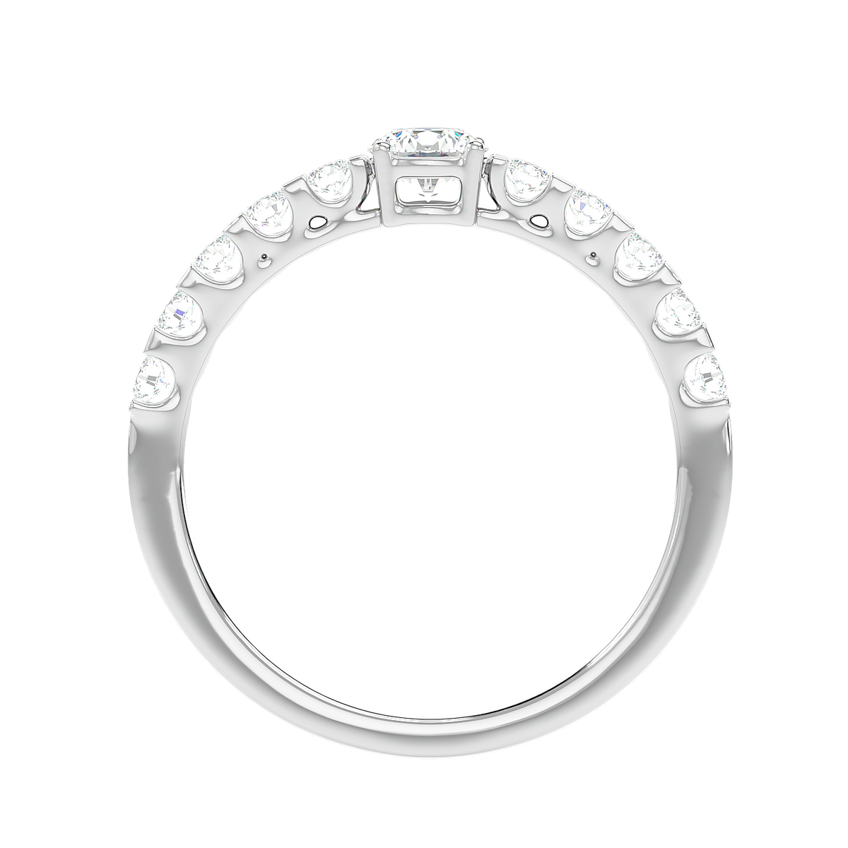 Graduated Side Stone Diamond Ring