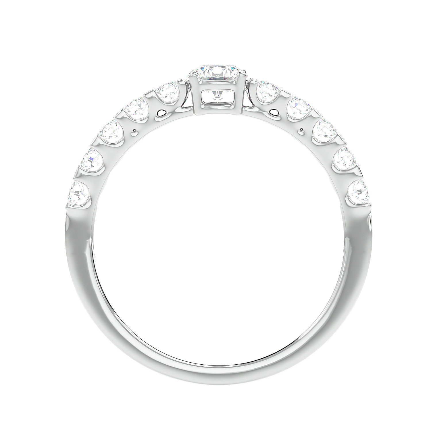 Graduated Side Stone Diamond Ring