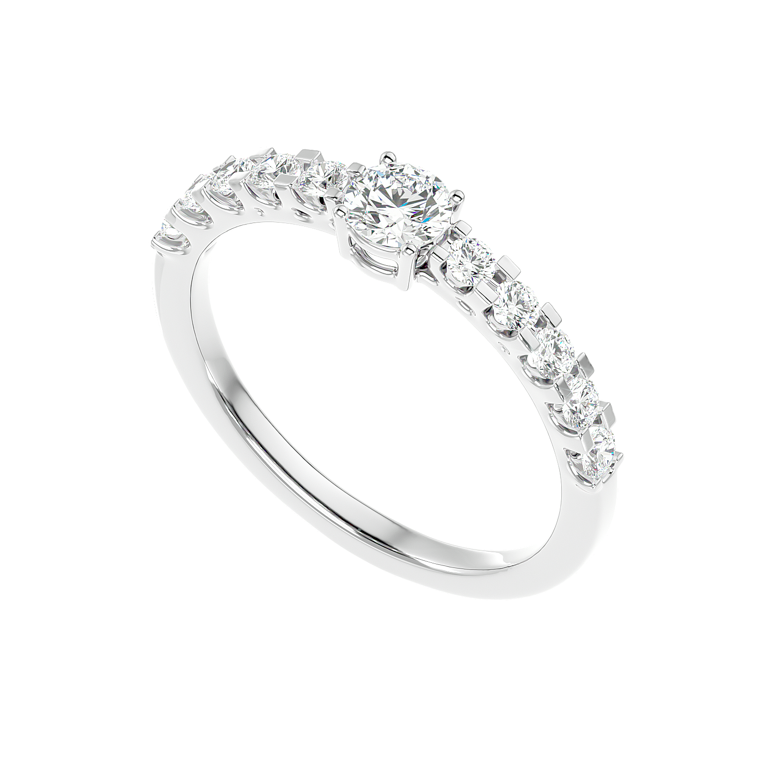 Graduated Side Stone Diamond Ring