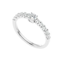 Graduated Side Stone Diamond Ring