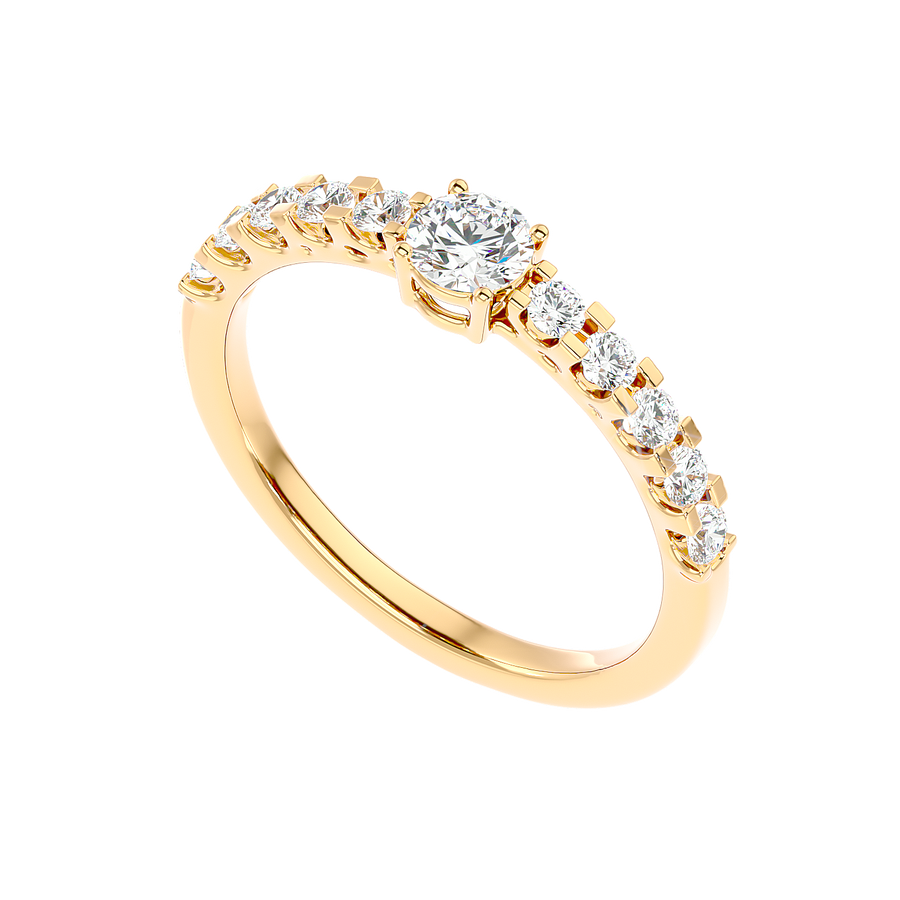 Graduated Side Stone Diamond Ring