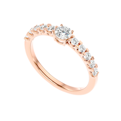Graduated Side Stone Diamond Ring