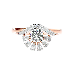 Floral Petal Diamond Ring