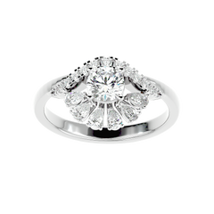 Floral Petal Diamond Ring