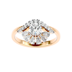 Floral Petal Diamond Ring