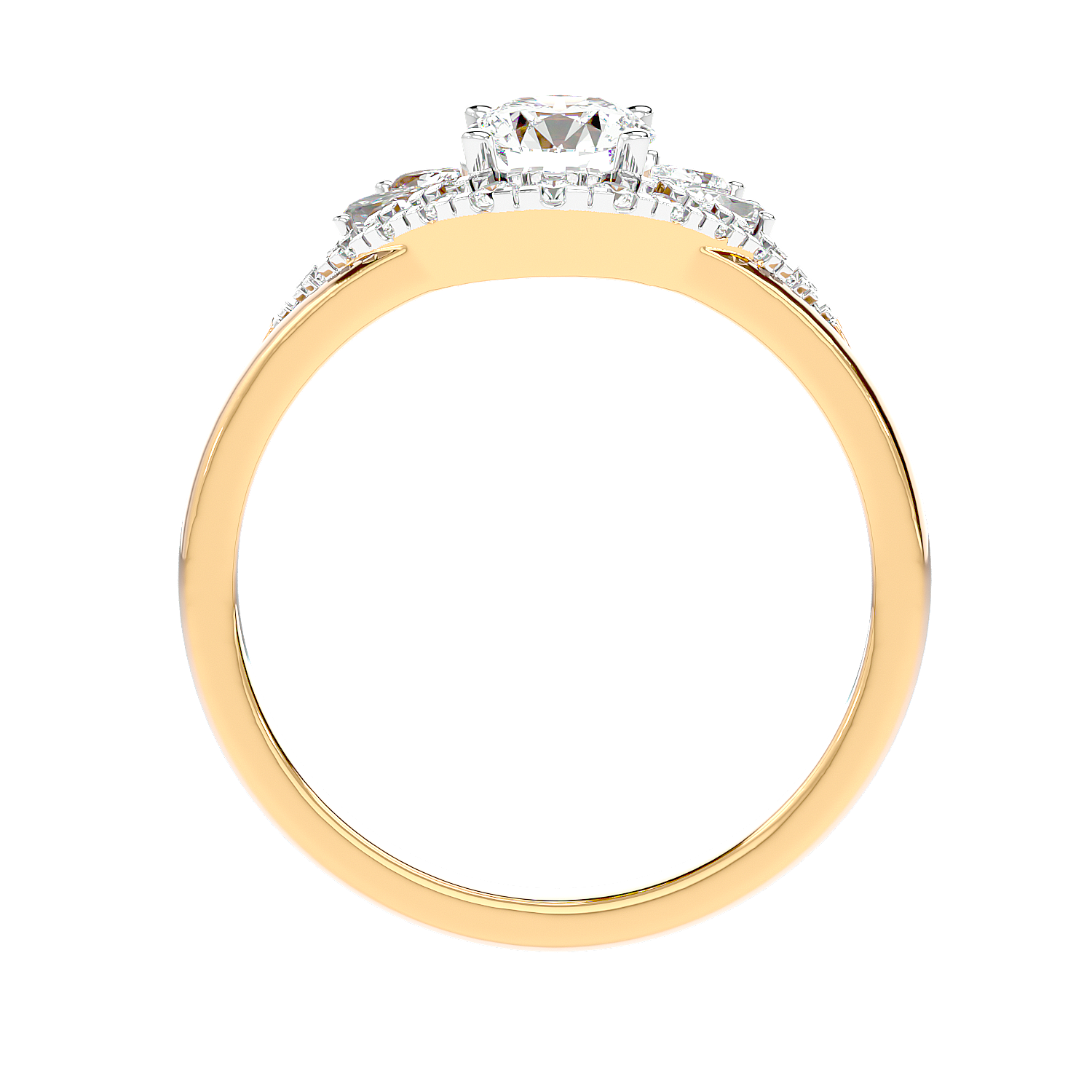 Floral Petal Diamond Ring