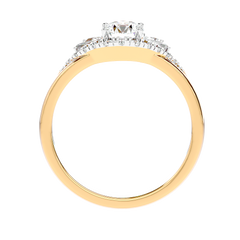Floral Petal Diamond Ring