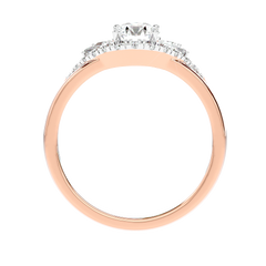 Floral Petal Diamond Ring