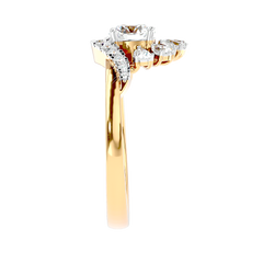 Floral Petal Diamond Ring