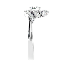Floral Petal Diamond Ring