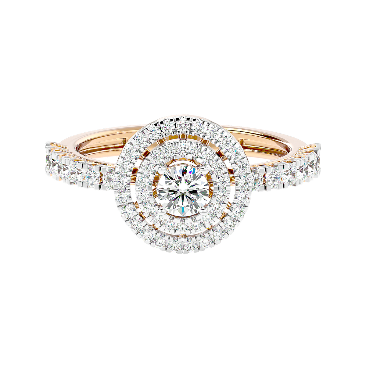 Double Halo Diamond Ring