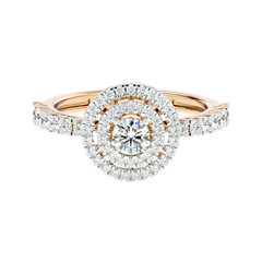 Double Halo Diamond Ring