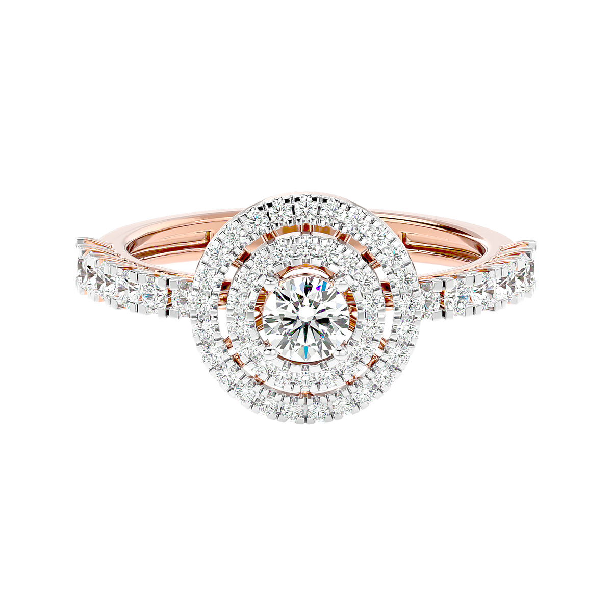 Double Halo Diamond Ring