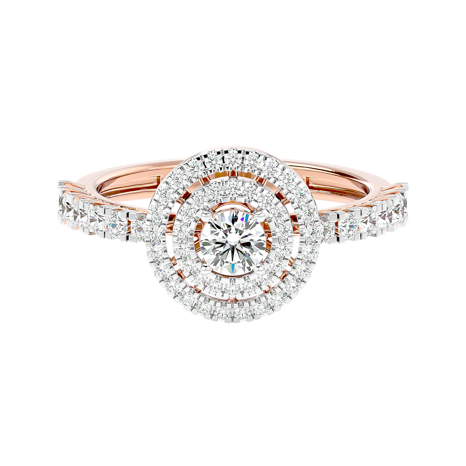 Double Halo Diamond Ring