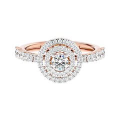 Double Halo Diamond Ring