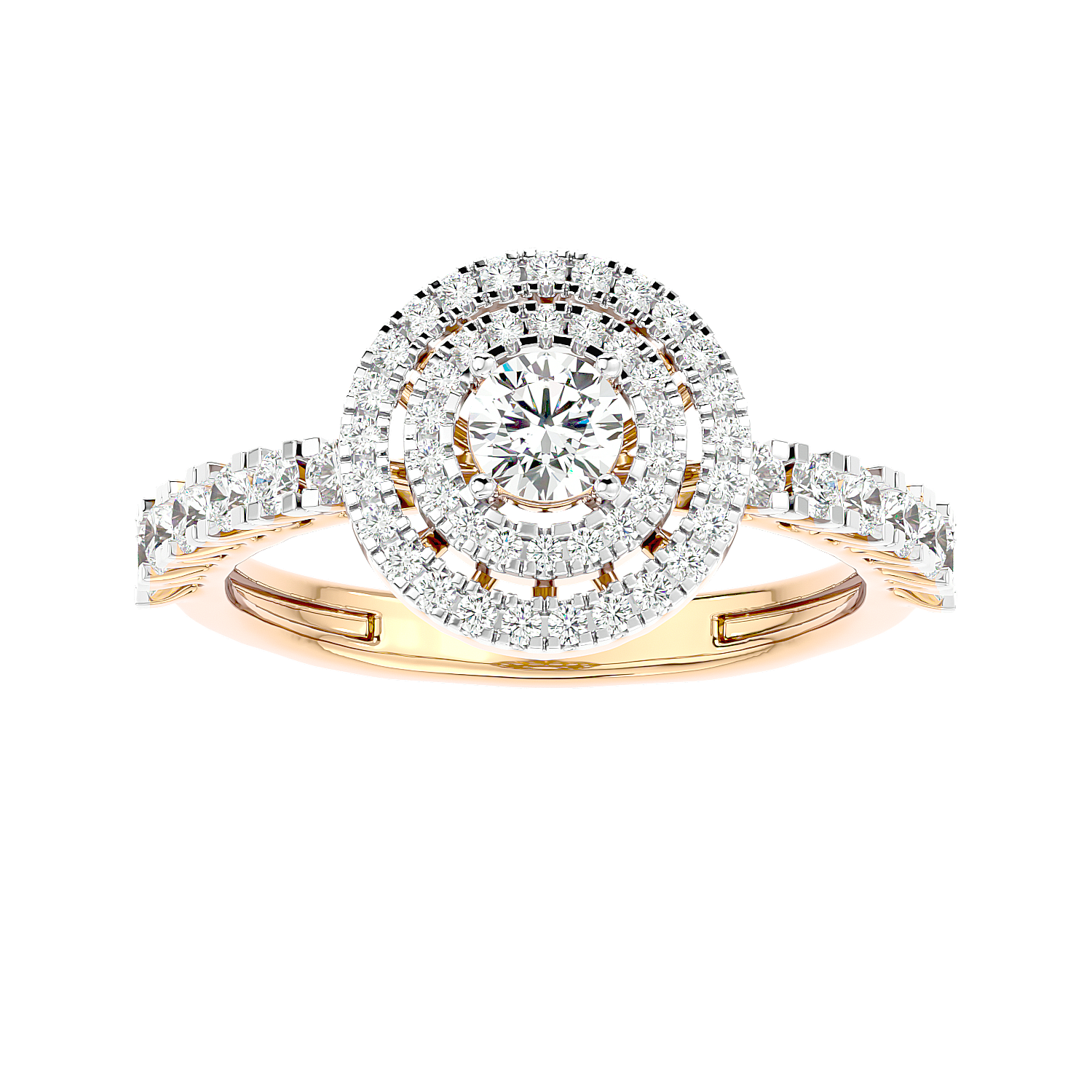 Double Halo Diamond Ring
