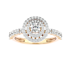 Double Halo Diamond Ring