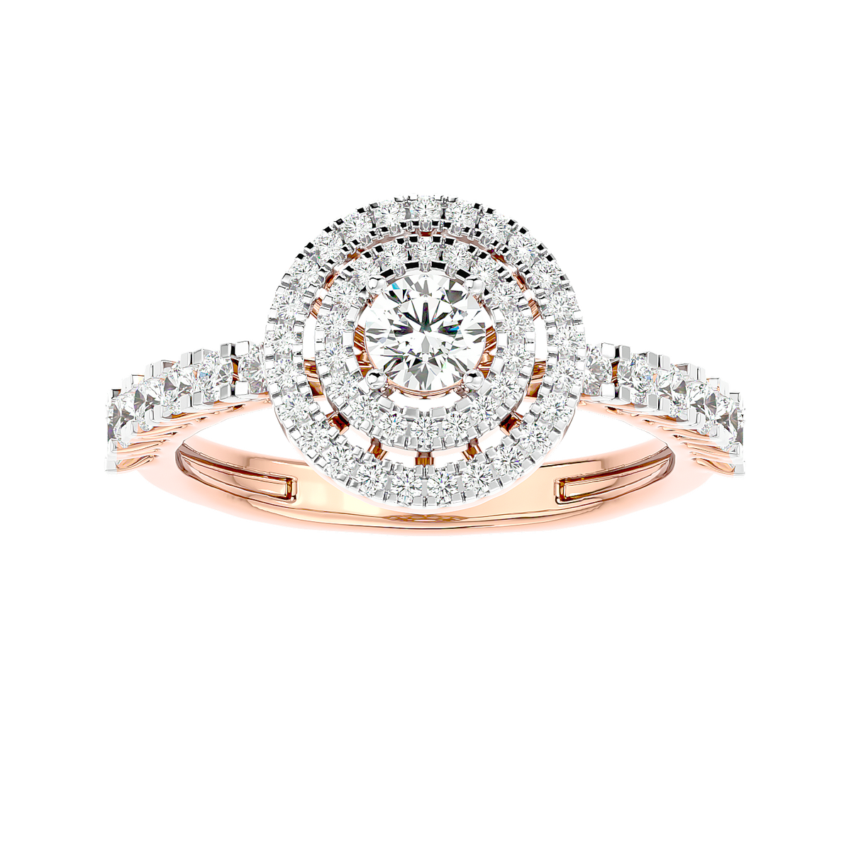 Double Halo Diamond Ring