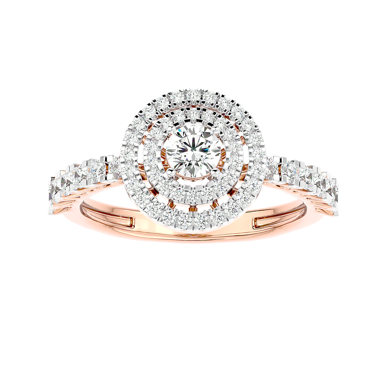 Double Halo Diamond Ring