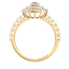 Double Halo Diamond Ring