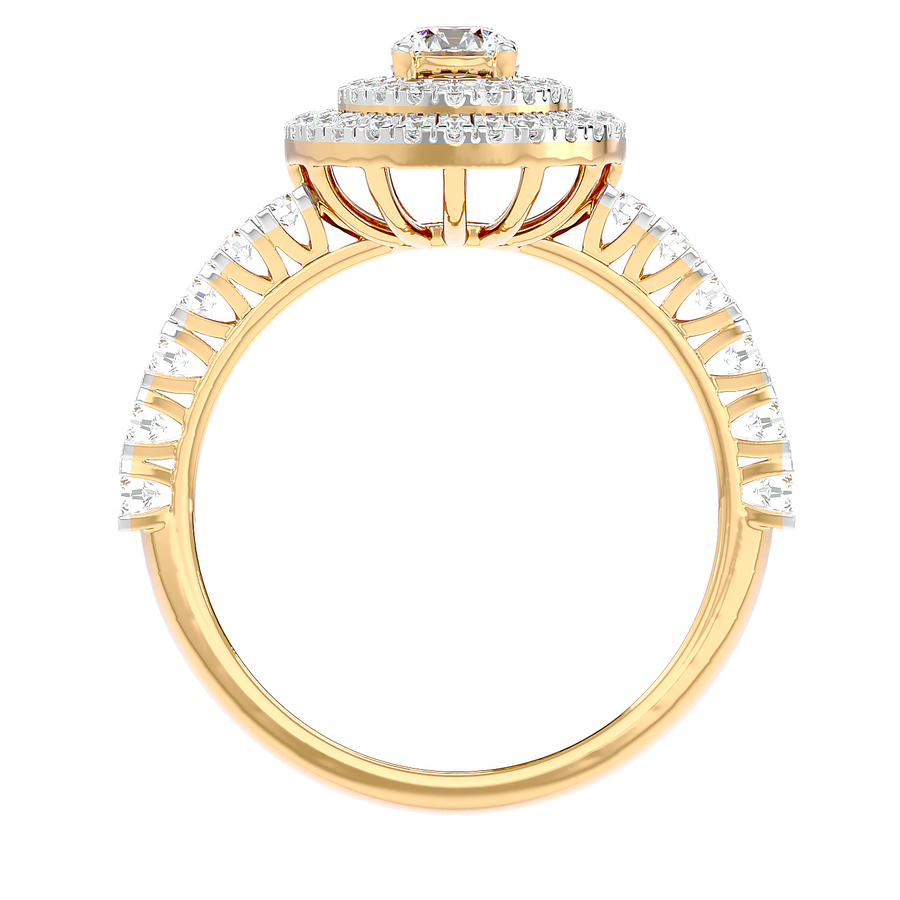 Double Halo Diamond Ring