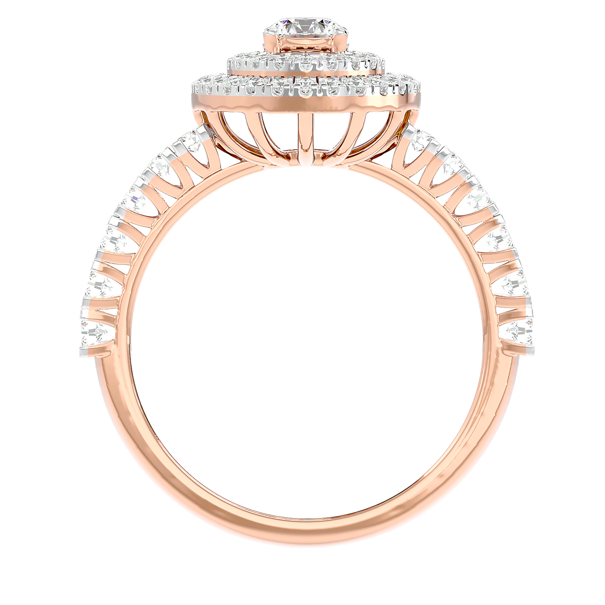Double Halo Diamond Ring