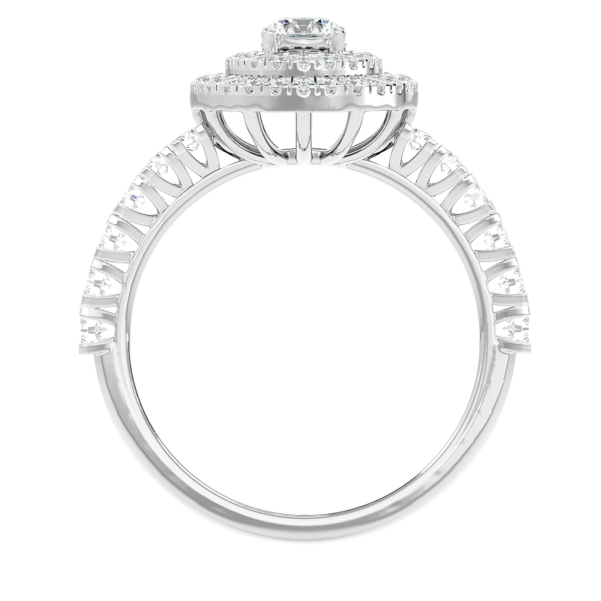 Double Halo Diamond Ring